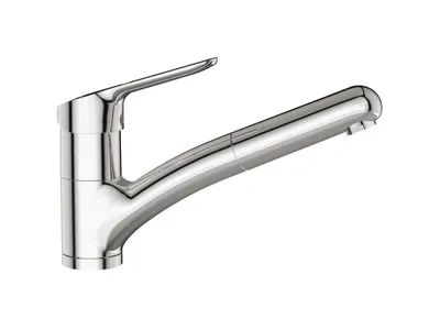 Produktbild von Ideal Standard Küchenarmatur Ceraflex Niederdruck BlueStart mit 1-Funktionsbrause, Ausladung 211mm BC144AA Chrom