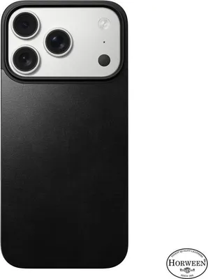 Obrázek produktu pro Nomad Magnetic Leather Back, black (Horween), Magsafe - iPhone 17 Pro