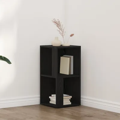 Produktbild von Eckschrank Schwarz Eiche 33x33x67 cm Holzwerkstoff, Aktenschränke DesignMöbel Neu