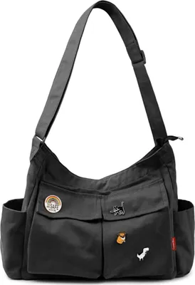 Obrázok produktu pre Plátno Messenger Bag rameno taška Crossbody rameno Tote Hobo Bag veľká taška