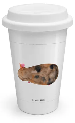 Produktbild von Mr. & Mrs. Panda Thermokaffeebecher Einhorn Meerschweinchen - Weiß - Geschenk, Meericorn, Meerschwein, To Go Becher, Coffee, Einhörner, ToGo Kaffeebecher, Isolierbecher