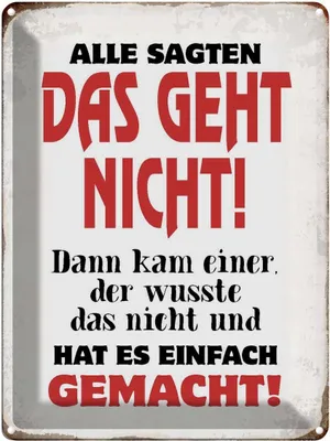 Produktbild von vianmo Blechschild 40x30 cm Alle sagten geht nicht Spruch Zitat