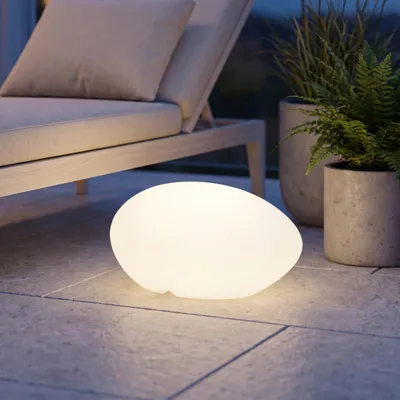 Obrázek produktu pro Solární zahradní lampa LED stmívač změna barvy RGBCCT IP65 L: 40 cm kamenný design bezdrátové bílé dekorativní světlo zahradní venkovní lampa terasa