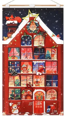 Produktbild von Adventskalender 24 Säckchen Befüllen DIY Wiederverwendbar Haus Kreativ
