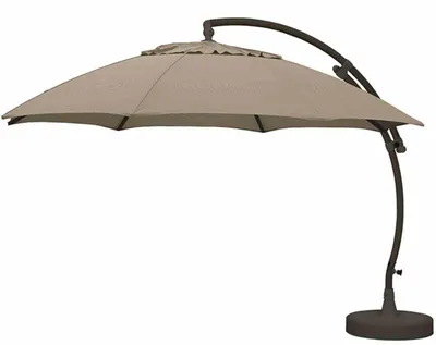 Produktbild von Easy Sun 375 cm taupe-anthrazit B054-M06 Sonnenschirm Ampelschirm Sun Garden
