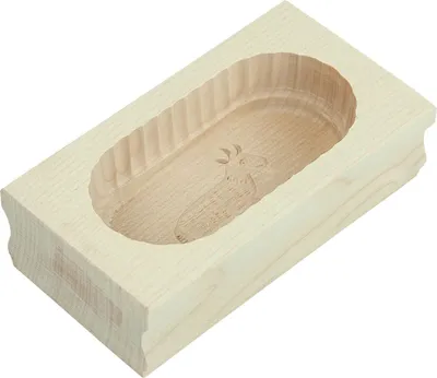 Image de Moule à beurre Hofmeister Holzwaren, carré, 125 grammes, motif chèvre, en bois d'érable