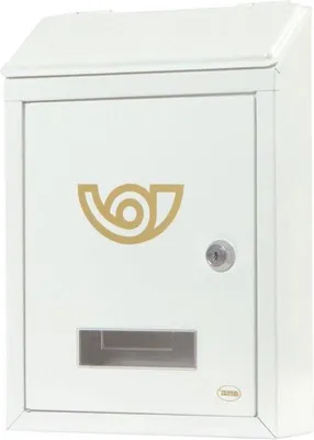 Image de Serrure en acier pour boîte aux lettres - réception sécurisée du courrier - montage facile - 295 x 21 x 62 cm - 2 clés - blanc