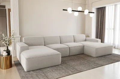 Produktbild von Kaiser Möbel Ecksofa U-Form Siena mit Stoff Artico Nata