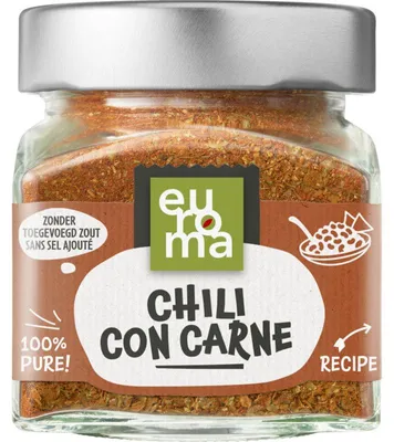 Immagine prodotto di Euroma Chili con Carne mix di spezie 62 g - Mix piccante per carne e stufati