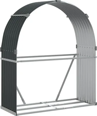 Produktbild von vidaXL Holzkorb Anthrazit 120 x 45 x 140 cm Verzinkter Stahl