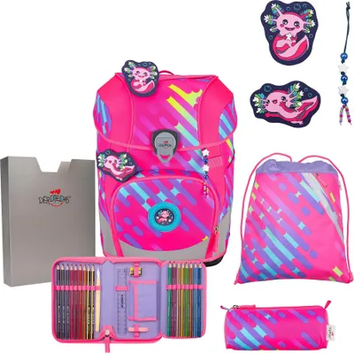 Produktbild von DerDieDas Schulranzen Set 5-tlg. ErgoFlex Tiny NEON Punkie