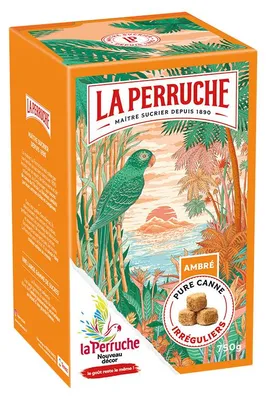 Image de Sucre brun naturel en morceaux de La Perruche - Qualité supérieure, 750 grammes