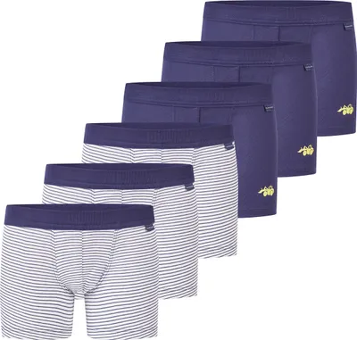Produktbild von Schiesser 6er Pack Kids Boys Feinripp Organic Baumwolle Retro Short / Pant Extra breiter Softbund, Herrlich komfortabler Beinausschnitt, Angenehm weiche Feinripp-Qualität