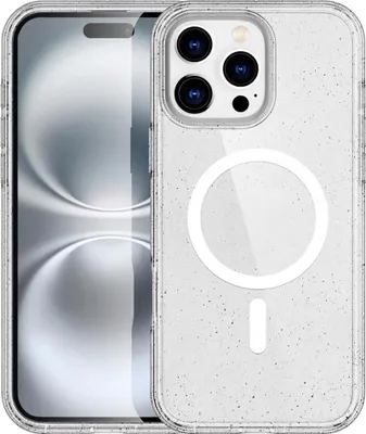 Image de imoshion Sparkle Backcover avec MagSafe pour l'Apple iPhone 16 Pro - Glitter Transparent