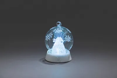 Produktbild von Konstsmide - Glaskugel, "Engel", mit 3 Funktionen, 6h Timer, RGB-Farbwechsel , 1 RGB Diode, batteriebetrieben, Innen, exkl., ; 3409-000