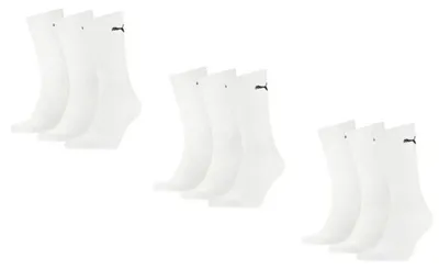 Obrázok produktu pre Puma športové ponožky Regular Crew, balenie 9 párov, biela, veľkosť: 43-46