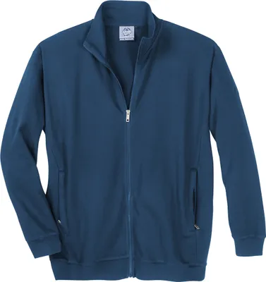 Produktbild von Ahorn Basic Trainer-Sweatjacke stahlblau Übergröße