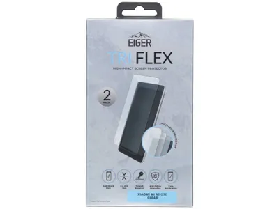 Produktbild von EIGER Tri Flex, Xiaomi, Mi A1, Kratzresistent, Schockresistent, Transparent, 2 Stück(e)