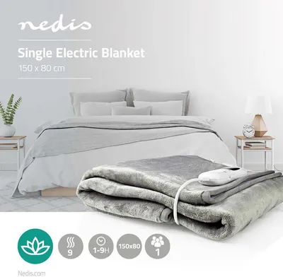 Productafbeelding van Nedis PEBL130CWT1, 1500 mm, 800 mm, 1,15 kg, Fleece, Polyester