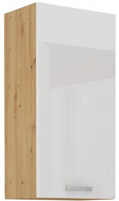 Produktbild von Hängeschrank 50-90 cm Eiche Artisan Weiß Hochglanz Küchenzeile Küchenblock Küche