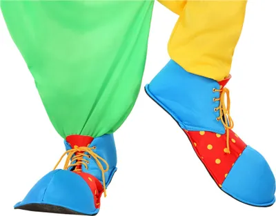 Produktbild von Grosse Clownschuhe Kostümzubehör blau-rot - Einheitsgröße