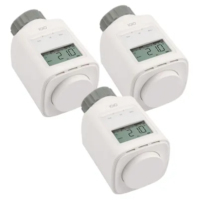Produktbild von 3 Stück IOIO HT 2000  Elektronischer Thermostat Heizkörperthermostat spart bis 30% Heizkosten
