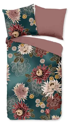 Productafbeelding van Pure Dekbedovertrek "May" - Blauw - (135x200 cm) - 100% Polyester