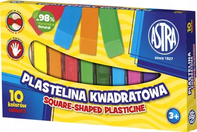 Immagine prodotto di ASTRA plastilina quadrata per la scuola 10 colori