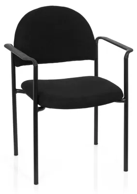 Produktbild von hjh OFFICE Vierfußstuhl mit Armlehnen XT 700 Stoff Stuhl bis 120 kg belastbar