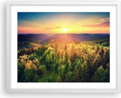 Produktbild von Gerahmtes Poster - Weißer Rahmen - Berge Natur - 50x40 cm - Wand Bild - Wanddeko - Wandbilder - Kunstposter - Wandposter - Bilderrahmen - Bilder - Kunstdruck - Wandbild - P2WAA50x40-3697