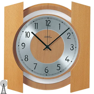 Produktbild von AMS Funk-Wanduhr, Funkwerk, 27x27x5cm, 5869/18