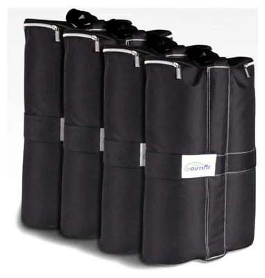 Produktbild von 18 kg Zeltgewichte Sandsäcke Beschwerer Standfuß für Pavillon, 4er Set Schwarz