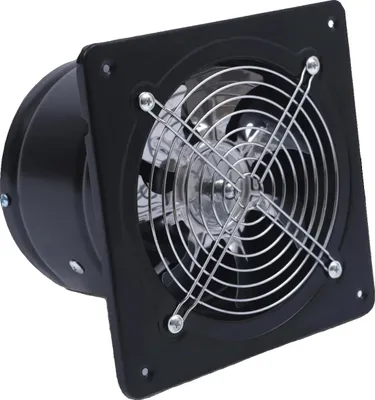 Obrázek produktu pro Odsávací ventilátor, železná konstrukce, kompaktní design, průtok vzduchu 220 m³/h, otáčky motoru 2600 ot/min, vysoká účinnost
