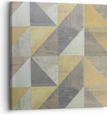 Produktbild von Bild auf Leinwand - Leinwandbild - Einteilig - Abstraktion Geometrisch Dreiecke - 30x30cm - Wand Bild - Wanddeko - Wandbilder - Leinwanddruck - Bilder - Wanddekoration - Leinwand bilder - AC30x30-4884
