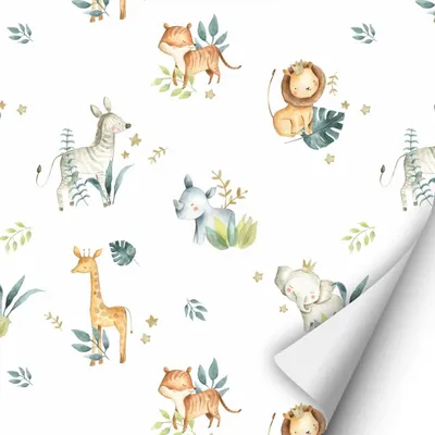 Productafbeelding van Zelfklevende folie met dierenprint - Plakfolie voor meubels en kinderkamers