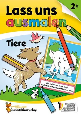 Immagine prodotto di Dipingiamo insieme: il mio libro da colorare per bambini dai 2 anni in su - Animali