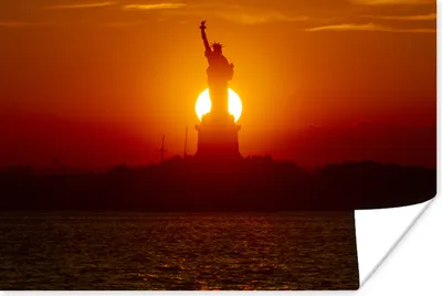 Produktbild von MuchoWow® Poster New York - Freiheitsstatue - Sonnenuntergang 30x20 cm - Plakate - Print