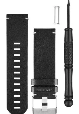 Produktbild von Garmin Ersatzband Black Leather Watch Band 010-12168-29