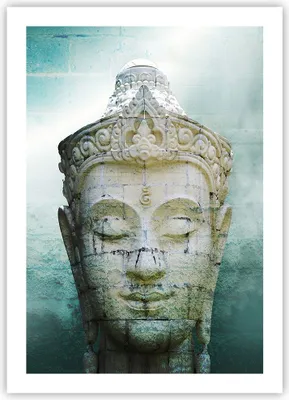 Produktbild von Poster - Poster ohne Rahmen - Buddha Grafik Türkis - 50x70 cm - Wand Bild - Wanddeko - Wandbilder - Kunstposter - Wandposter - Bilder - Kunstdruck - Wanddekoration - Wandbild - P2XPA50x70-4342