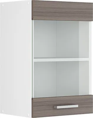 Produktbild von Vicco Küchenglasschrank R-Line, 40 cm, Grau/Weiß