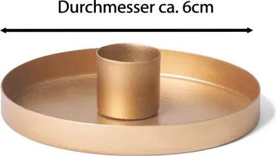 Produktbild von Novaliv 4x Kerzenhalter 6cm Metall Stabkerzen Tafelkerzen GOLD mit LED-Stabkerze für Adventskranz flammenlos Kerzenteller Kerzenständer weihnachtliche Tischdekoration candle holder Kerzenpin