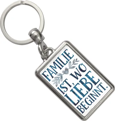 Produktbild von Familie ist, wo Liebe beginnt Schlüsselanhänger