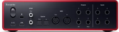 Produktbild von Focusrite Scarlett 16i16, Desktop, Rot, Schwarz, USB Typ-C, 16 dBu, 3 Ohm, 24-bit/192kHz