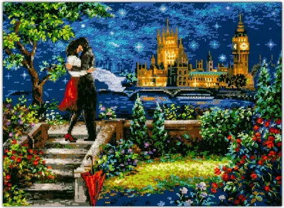 Obrázok produktu pre Magic Needle Zweigart Edition sada na vyšívanie krížikom "Rendezvous v Londýne", počítaný vzor, 40x30cm