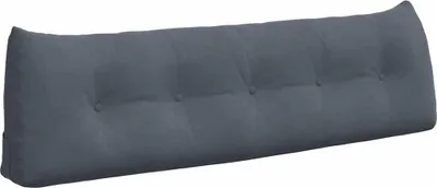 Zdjęcie produktu dla vidaXL Poduszka pod plecy Ciemnoszara 160 x 24 x 50 cm Aksamit