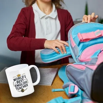 Produktbild von Kaffeebecher für Englischlehrer mit Spruch - lustiges Geschenk für den besten Lehrer