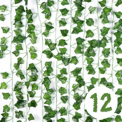Obrázek produktu pro Umělá zelená girlanda, 2,1 m, zelená, rostliny bez kořenů, na terasu, na oslavu, jako nástěnná dekorace