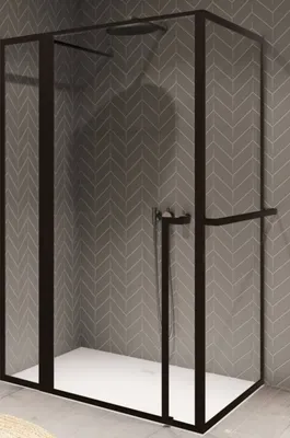 Immagine prodotto di Cabina doccia Riho Lucid 130x100x200 cm nero opaco
