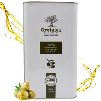 Produktbild von Olivenöl 3 Liter aus Kreta - Cretalèa, hoher Polyphenolgehalt - kaltgepresst, extra nativ