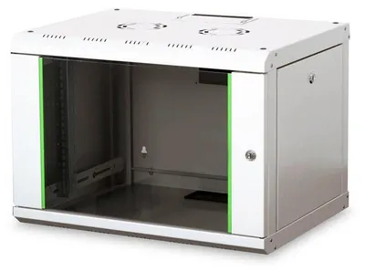 Productafbeelding van Digitus DN-19 07-U, wandmontagekast, 19 inch, afmetingen 420x600x450 mm, grijs, 7 HE, RAL7035